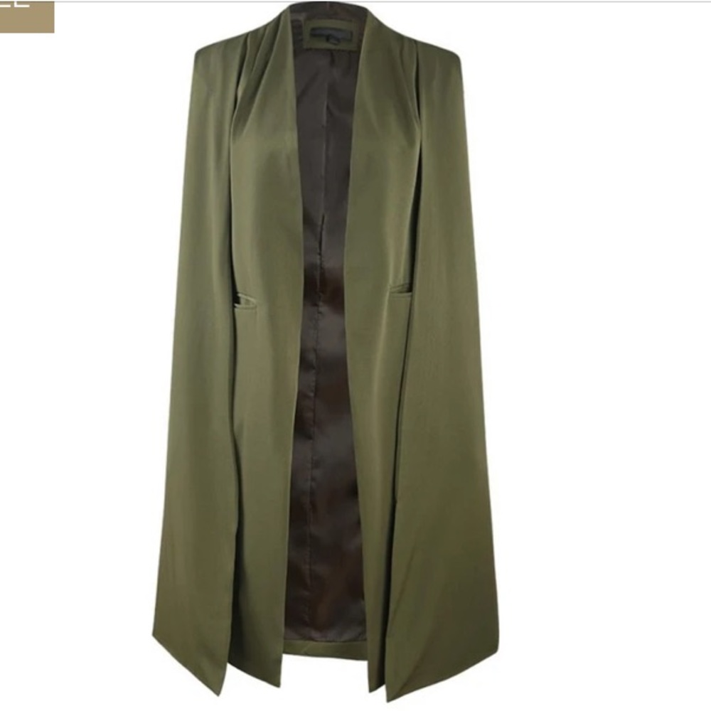 HAODUOYI Olive Green Cape Blazer